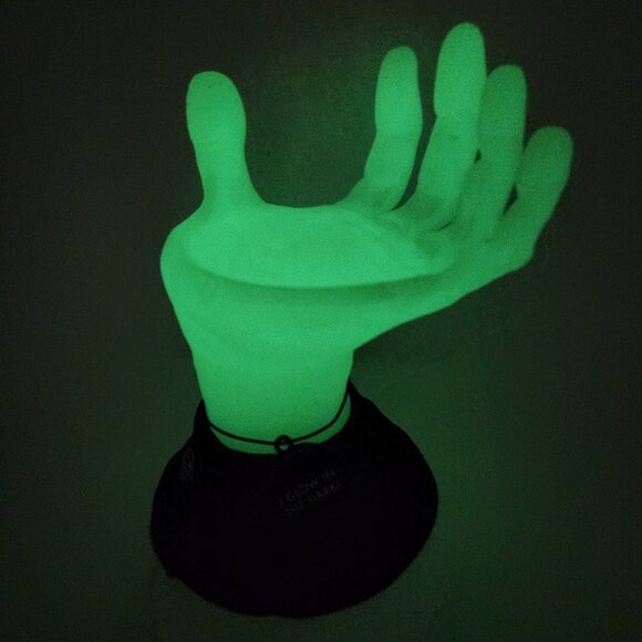 Bath & Body Works Halloween Glow in the Dark Franken Hand 3 wick Candle Holder - Picture 2 of 13